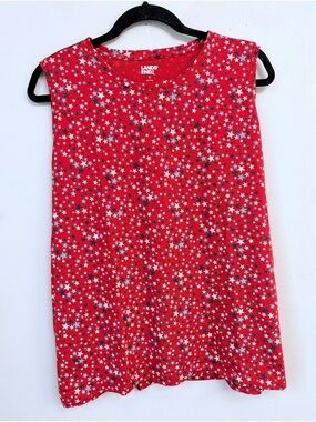 Lands' End Red Star-Print Tank Top
